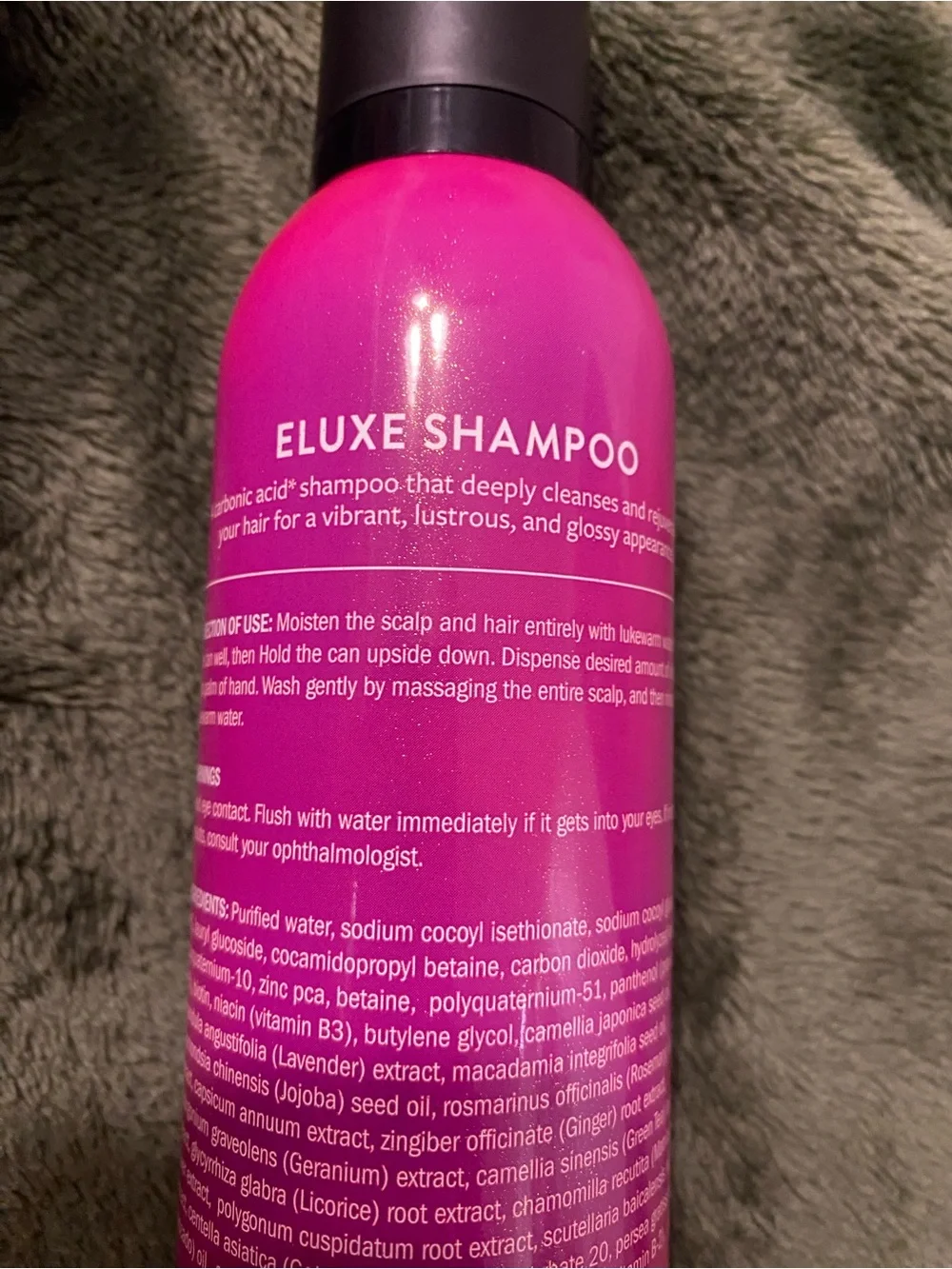 Luxe Sparkling Shampoo Bottle in Hot Pink
